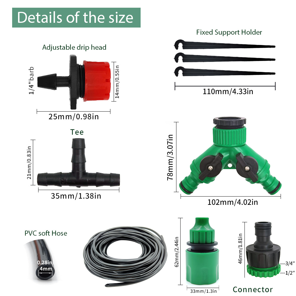 Greenhouse 15M-30M DIY Drip Ir - Irrigation Drip Tape recension och pris