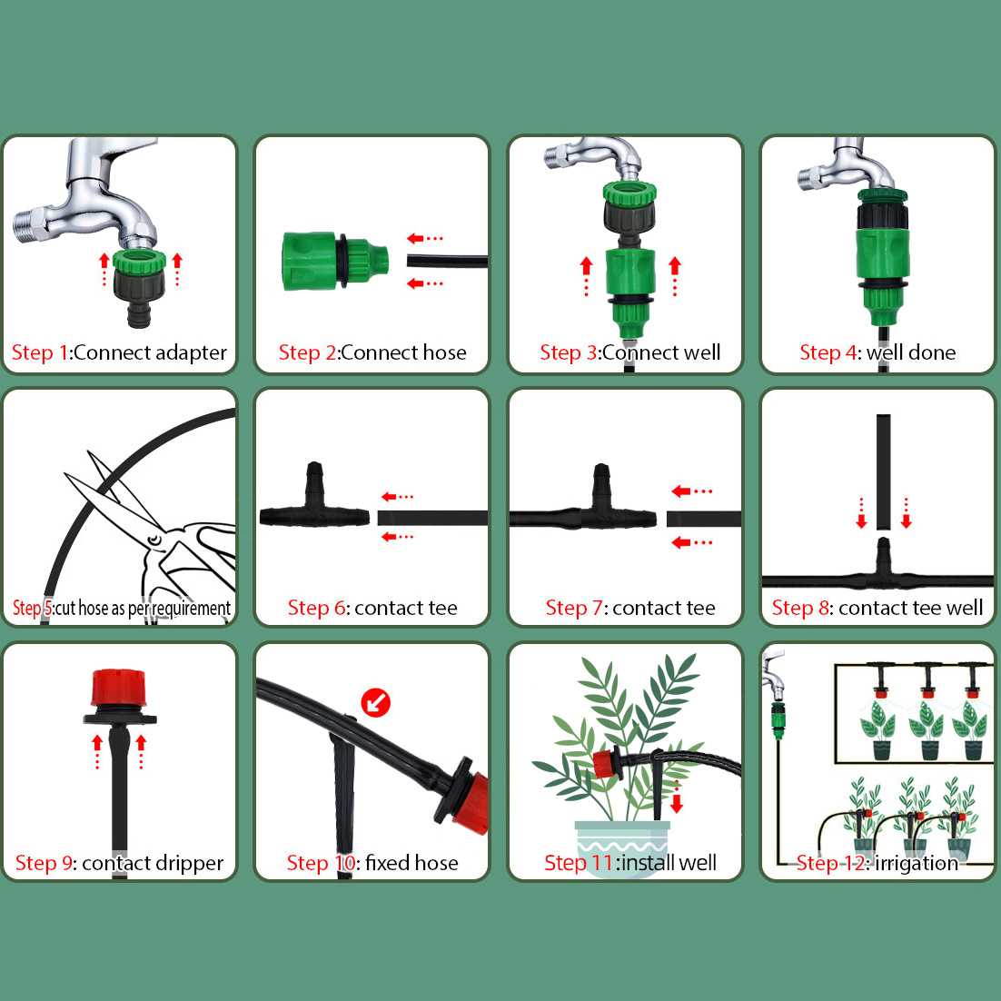 Greenhouse 15M-30M DIY Drip Ir - Irrigation Drip Tape recension och pris